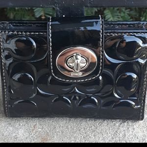 Coach Black🖤Patent Wallet